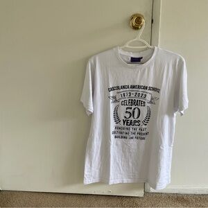 White Graphic T-Shirt Celebrating 50 Years